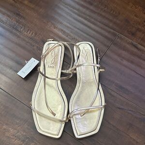 Joie Metallic Gold Strappy Sandals